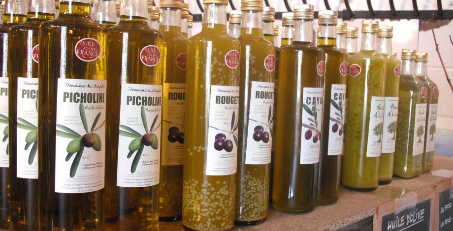 Production d'huile d'olive vierge extra labellisée "Huile de France"