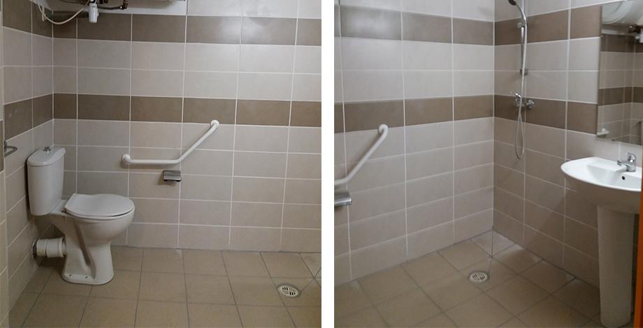 Les Hameaux : salle de bain accessible aux personnes à mobilité réduite