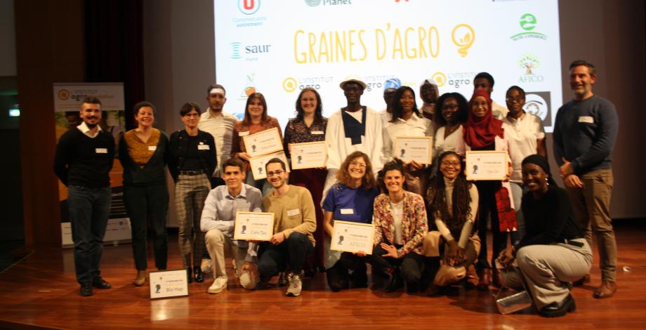 Lauréats et partenaires du concours Graines d'Agro
